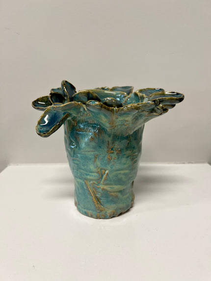 Dawson Morgan Beach Palm Orchid Vessel - Blue