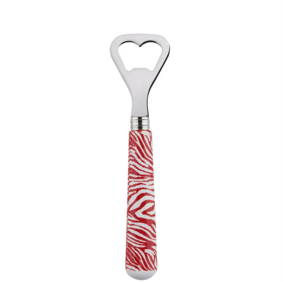 Sabre Duo Bottle Opener - Red Zebra Print