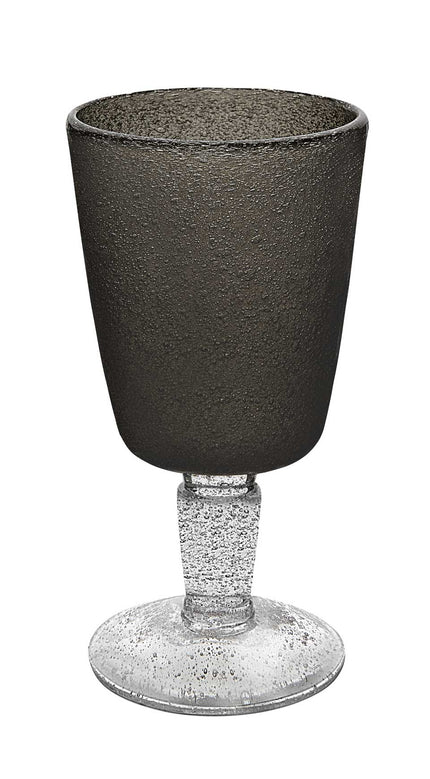 Memento Glass Goblet - Black Transparent