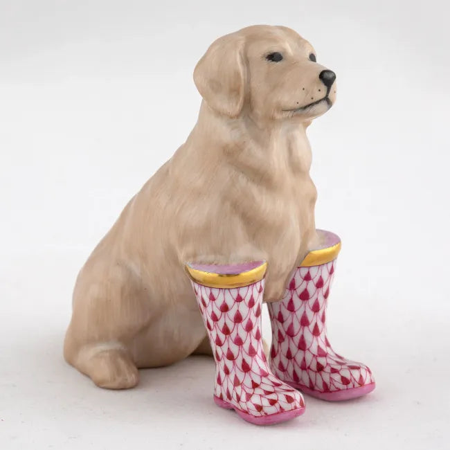 Herend Decorative Rainy Day Retriever - Raspberry