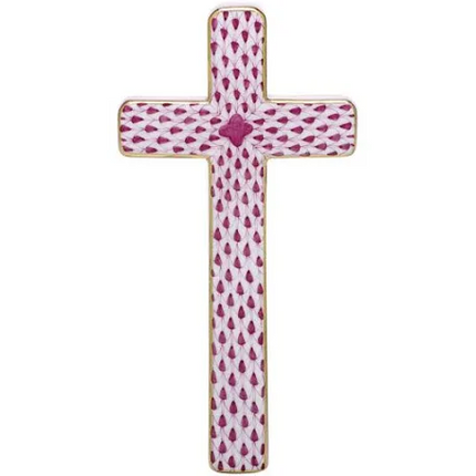 Herend Decorative Cross - Raspberry