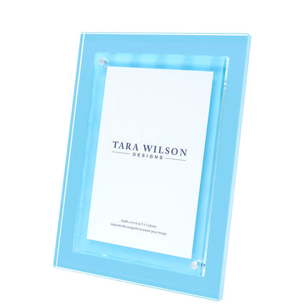 Tara Wilson Designs Acrylic Beveled Frame - Pastel Blue