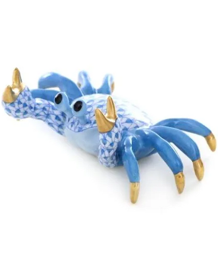 Herend Decorative Sand Crab- Blue