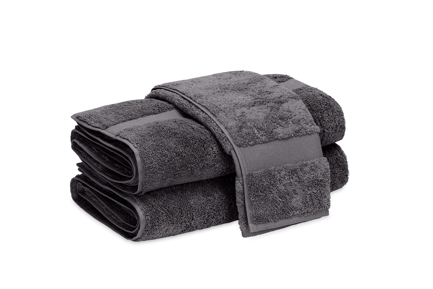 Matouk Lotus Wash Cloth- Charcoal Gray