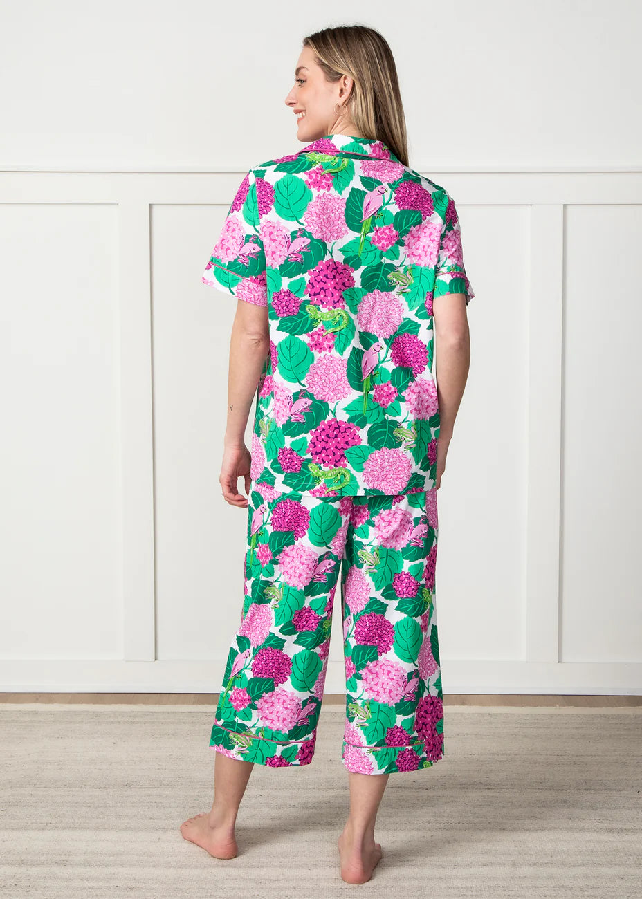 Print Fresh Secret Garden Short Sleeve Top & Cropped Pants Set