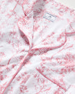 Petite Plume Women’s Pima Short Sleeve Short Set - Pink Timeless Toile