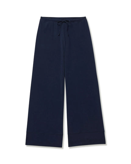 Petite Plume Women's Wide-Leg Lounge Pant in Navy