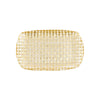 Vietri Rufolo Glass Gold Basketweave Rectanglar Tray