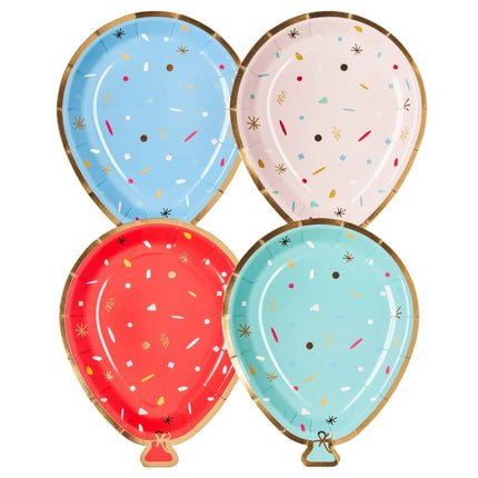 Sophistiplate Balloon Die Cut Assorted Salad Plate- Let's Celebrate