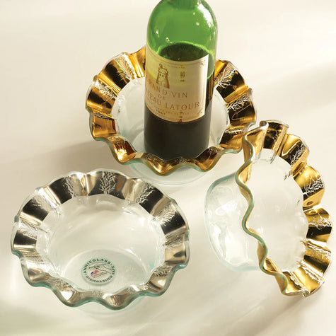 annieglass Ruffle Wine Coaster
