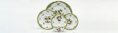 Herend Rothschild Bird Green Dessert Plate - #9