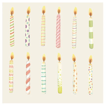 Hester & Cook Birthday Candles Paper Cocktail Napkins