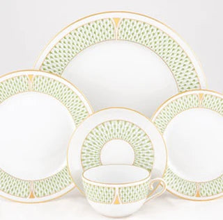 Herend Art Deco Dinner Plate - Green