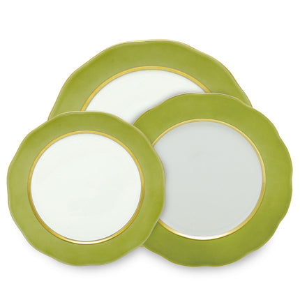 Herend Silk Ribbon Service Plate - Olive