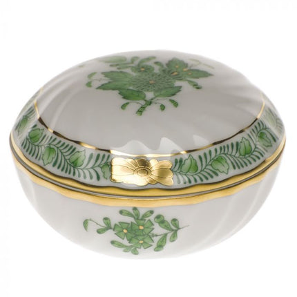 Herend Chinese Bouquet Decorative Ring Box - Green