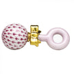 Herend Decorative Baby Rattle - Raspberry