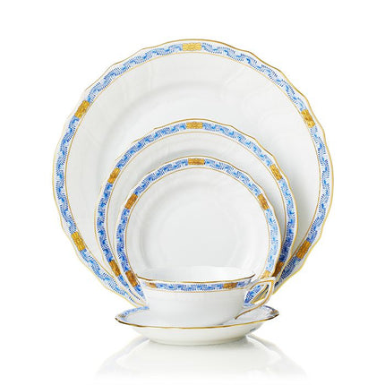 Herend Chinese Bouquet Garland Salad Plate - Blue