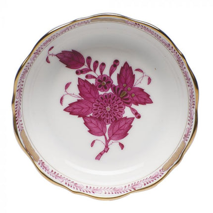 Herend Chinese Bouquet Mini Decorative Scalloped Dish - Raspberry