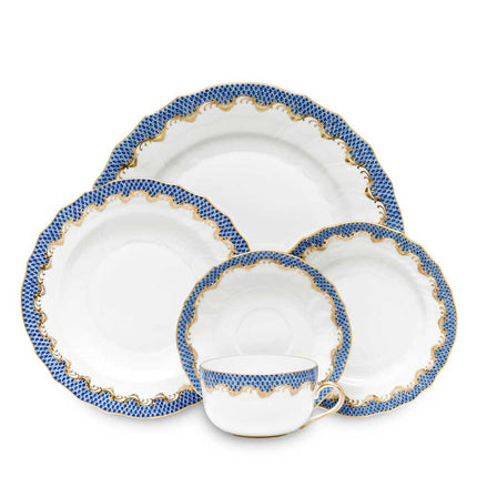 Herend Fishscale Salad Plate - Blue