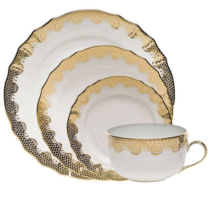 Herend Fishscale Dessert Plate - Gold