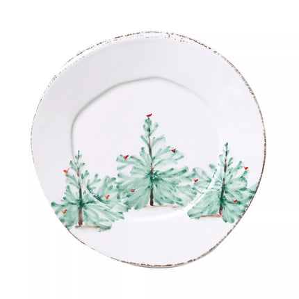 Vietri Lastra Holiday European Dinner Plate