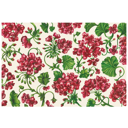 Hester & Cook Geranium Garden Paper Placemat