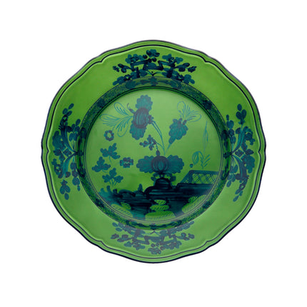 Ginori Oriente Italiano Flat Dessert Plate - Malachite