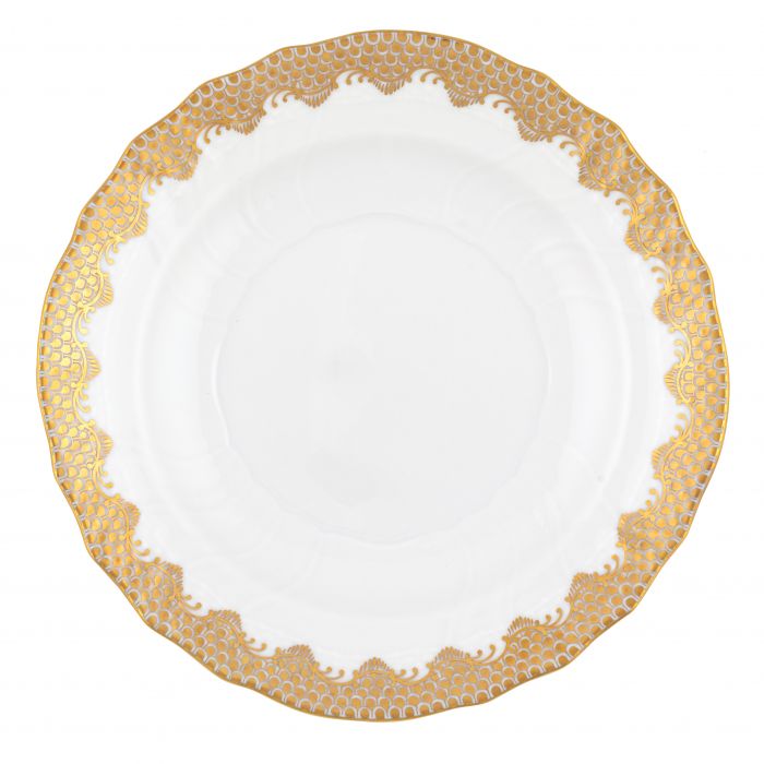 Herend Fishscale Dessert Plate - Gold