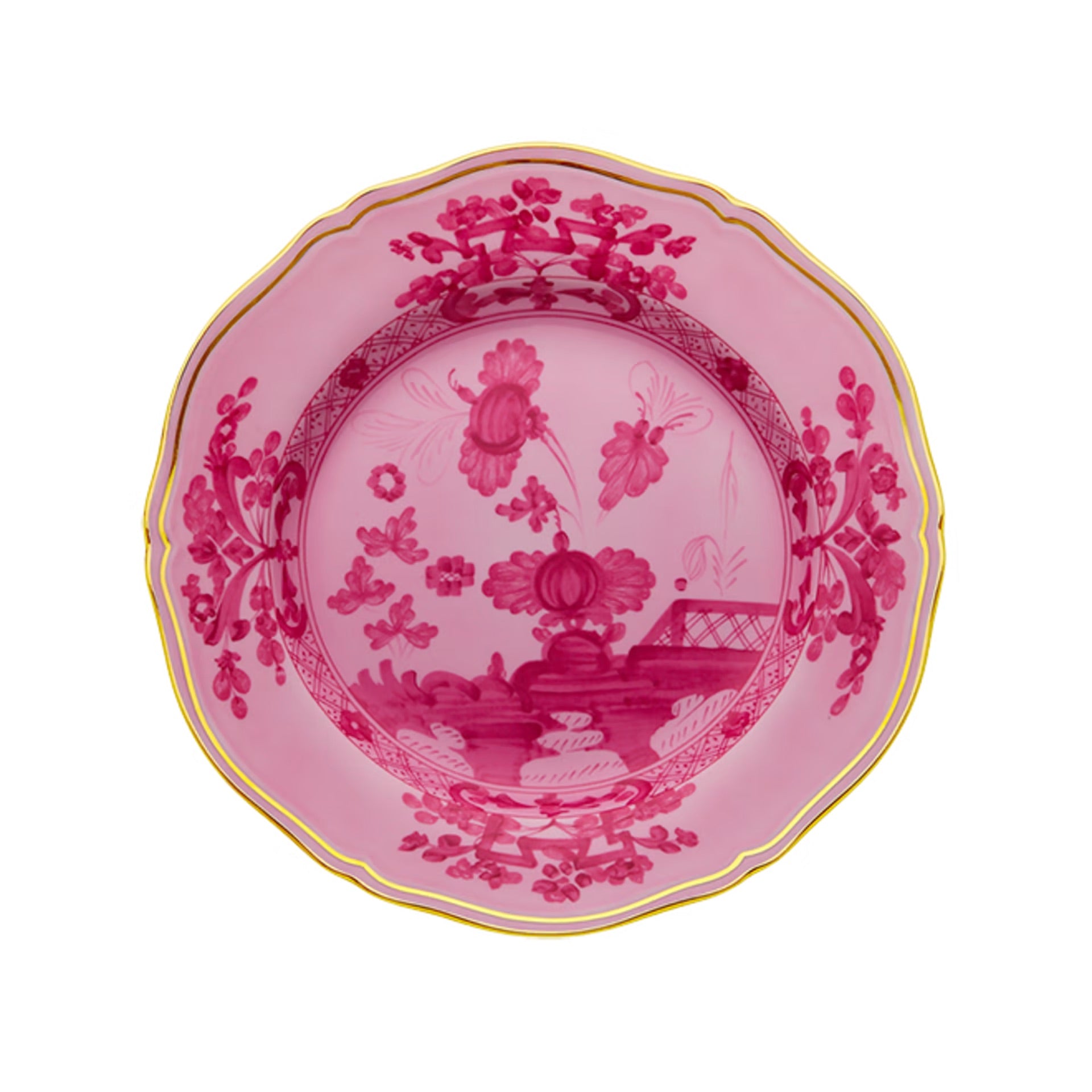 Ginori Oriente Italiano Flat Dessert Plate - Porpora