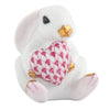 Herend Decorative Bunny with Heart - Raspberry