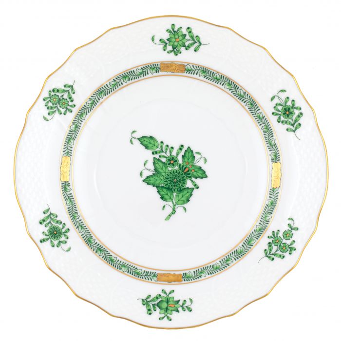 Herend Chinese Bouquet Salad Plate - Green