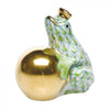 Herend Decorative Frog with Crown - Key Lime