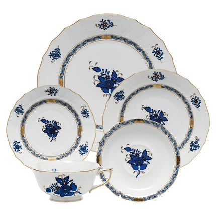 Herend Chinese Bouquet Salad Plate - Black Sapphire