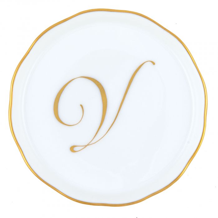 Herend Decorative Coaster - Monogram