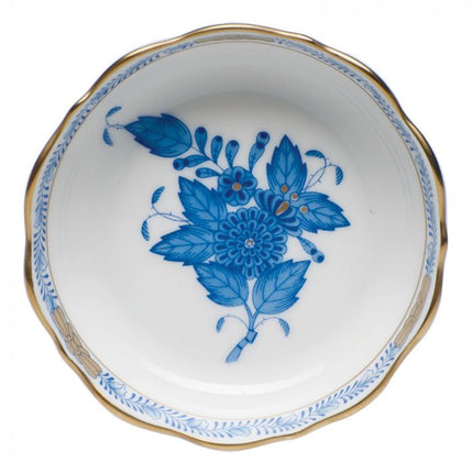 Herend Chinese Bouquet Mini Decorative Scalloped Dish - Blue