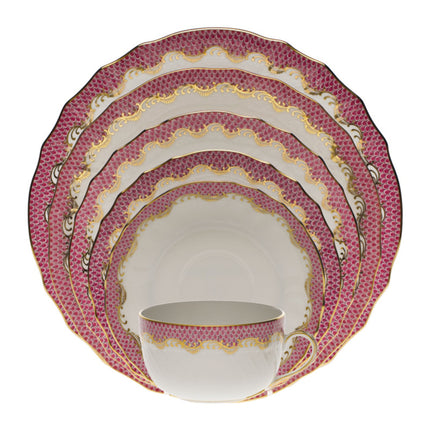 Herend Fishscale Salad Plate - Pink