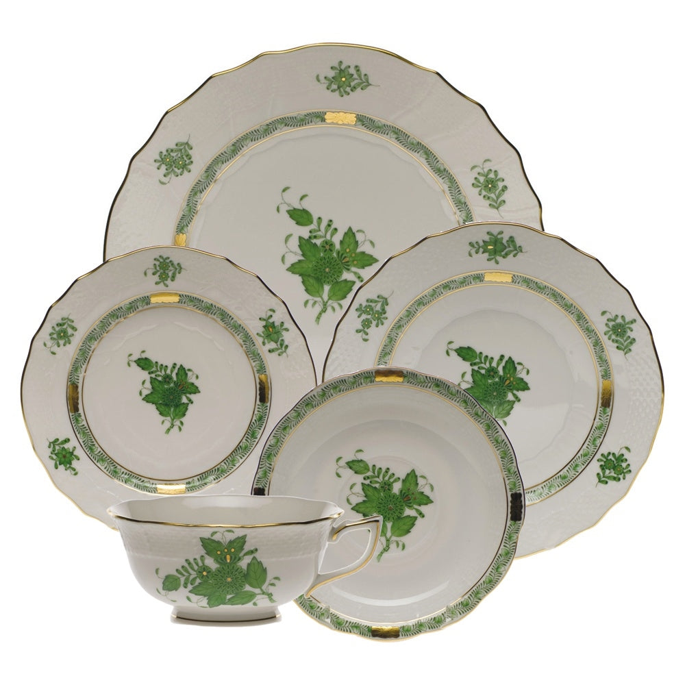 Herend Chinese Bouquet Salad Plate - Green