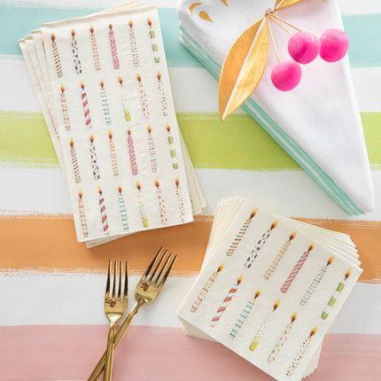 Hester & Cook Birthday Candles Paper Guest Napkins