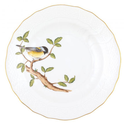 Herend Songbird Dessert Plate - Chickadee