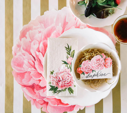 Hester & Cook Peony Paper Guest Napkins