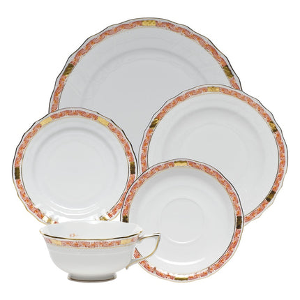 Herend Chinese Bouquet Garland Dessert Plate - Rust