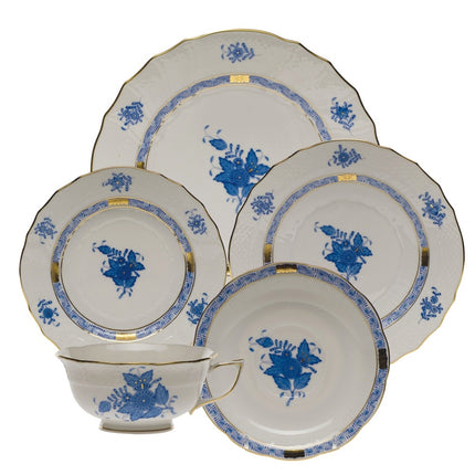 Herend Chinese Bouquet Dessert Plate - Blue