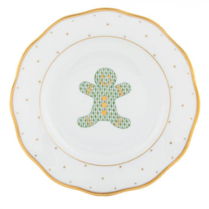 Herend Christmas Dessert Plate - Gingerbread