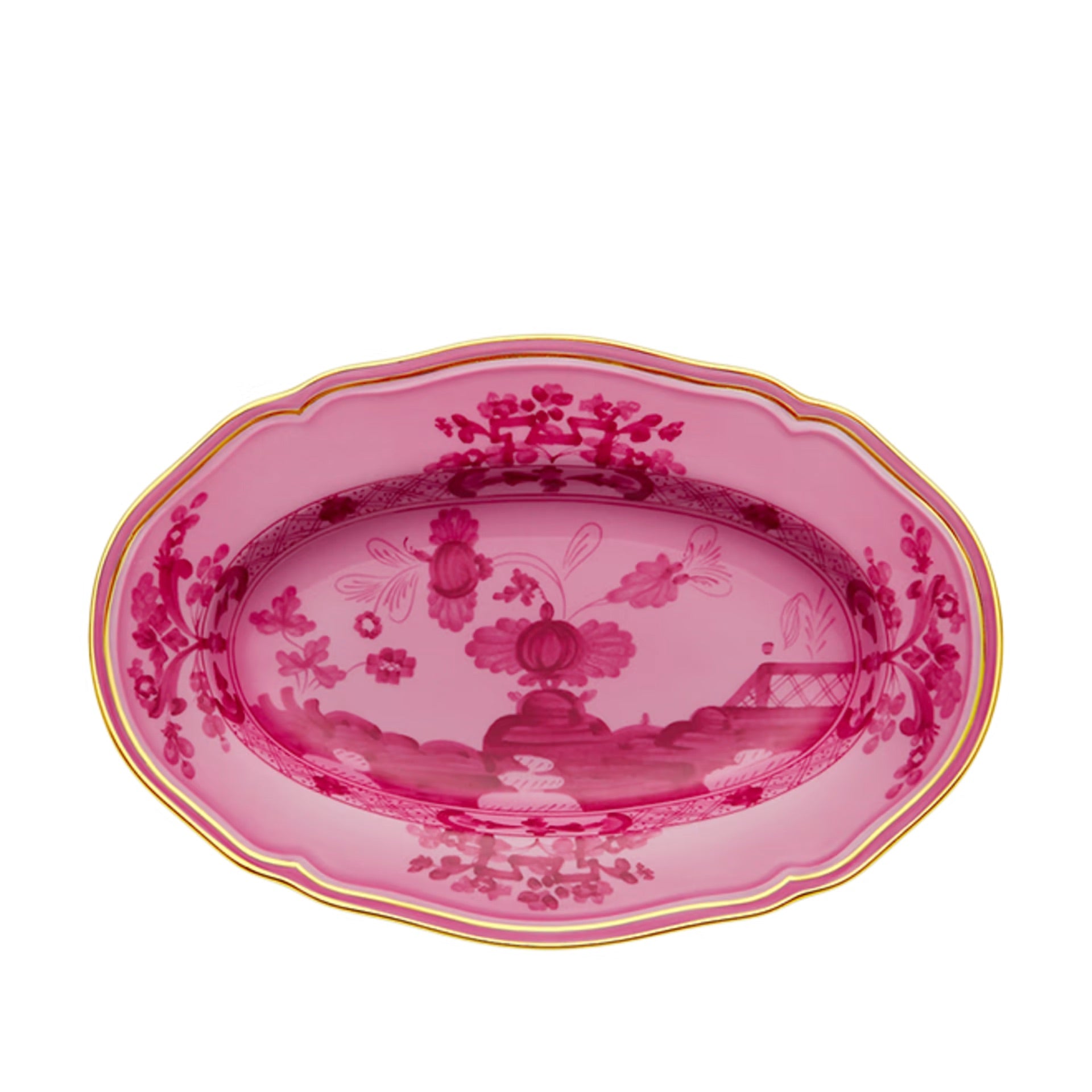 Ginori Oriente Italiano Oval Pickle Dish - Porpora