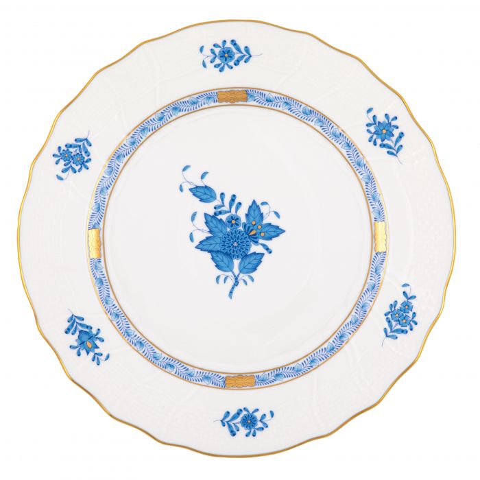 Herend Chinese Bouquet Dinner Plate - Blue