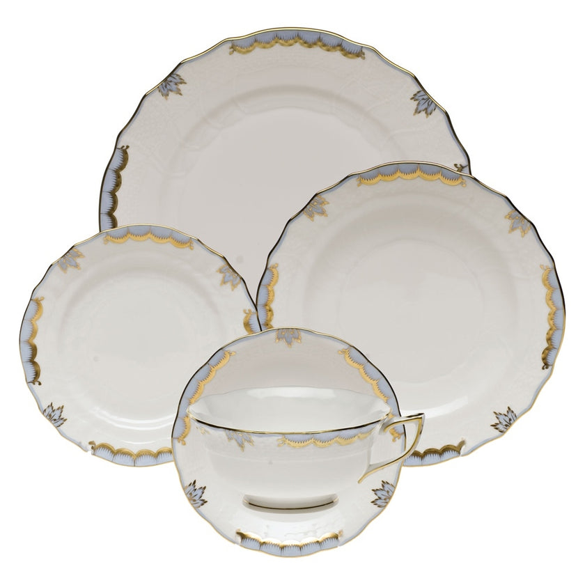 Herend Princess Victoria Tea Saucer - Light Blue