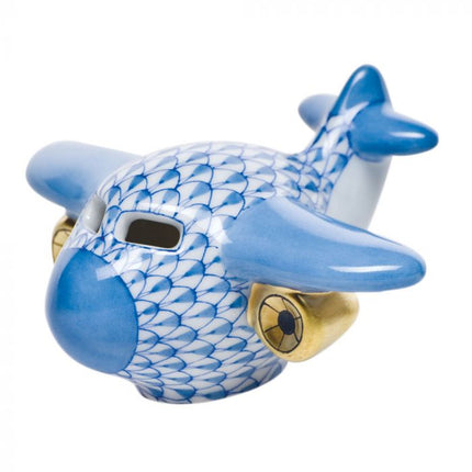 Herend Decorative Airplane - Blue