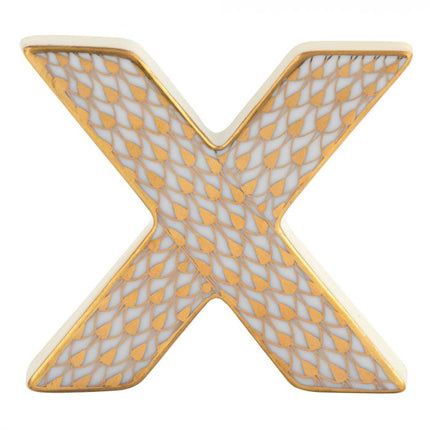 Herend Decorative Letter X - Gold