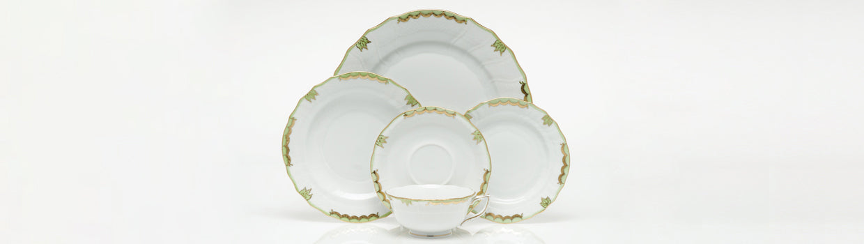 Herend Princess Victoria Dessert Plate - Green