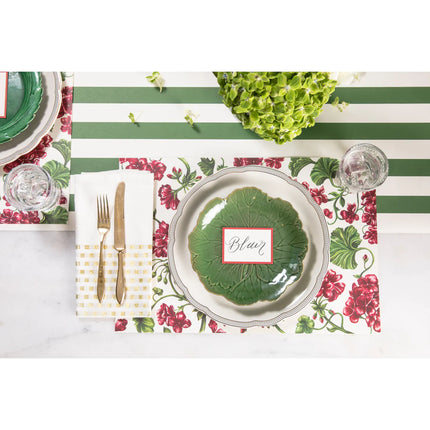 Hester & Cook Geranium Garden Paper Placemat